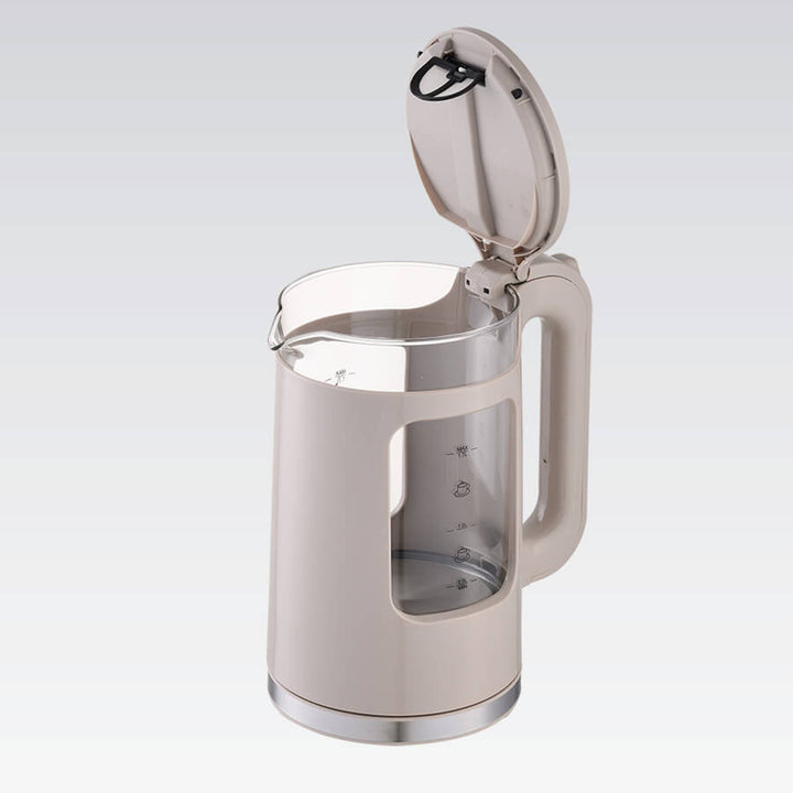 Hervidor eléctrico de cristal Maestro, capacidad de 1,7 l, potencia de 2200 W, indicador de nivel de agua, iluminación LED, base giratoria, color beige, MR-065-BEIGE