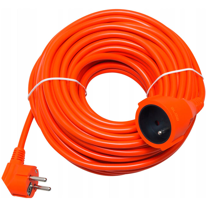 Cable alargador Blow, color naranja, longitud 50 m, toma con toma de tierra, PR-160