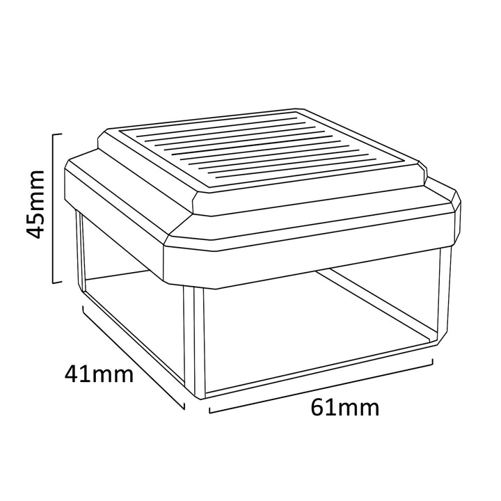 Lámpara LED solar para poste GreenBlue, 60 x 40 mm, cubierta en forma de sobre, GB125, 2 unidades