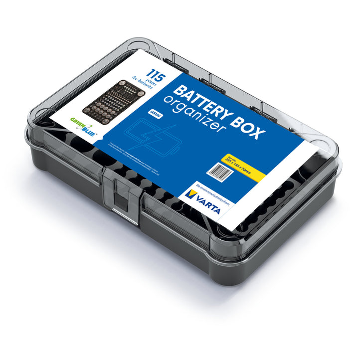 Organizador de pilas GreenBlue GB189 + comprobador digital de pilas y baterías recargables Lamex