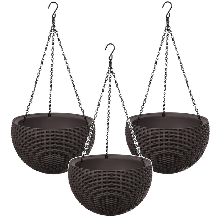 Maceta colgante Keter Sphere Planter, color marrón, 3 unidades