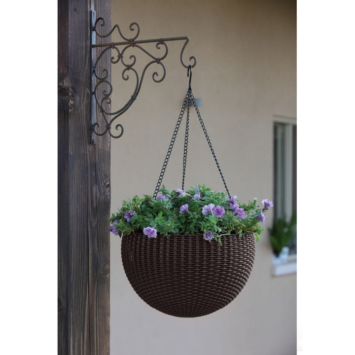 Maceta colgante Keter Sphere Planter, color marrón, 4 unidades