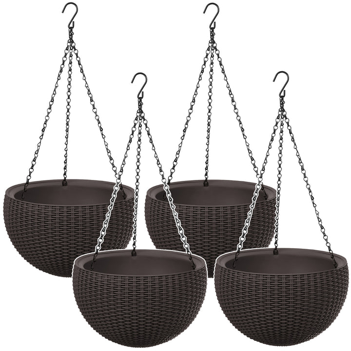 Maceta colgante Keter Sphere Planter, color marrón, 4 unidades