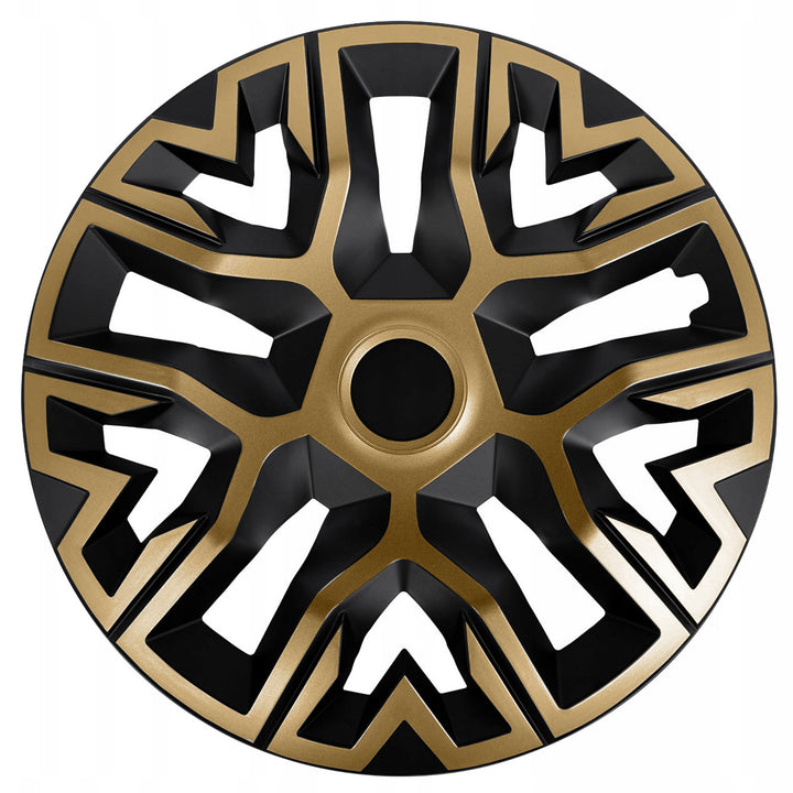 Tapacubos universales de 16'' NRM The Best bicolor (dorado y negro), 4 unidades