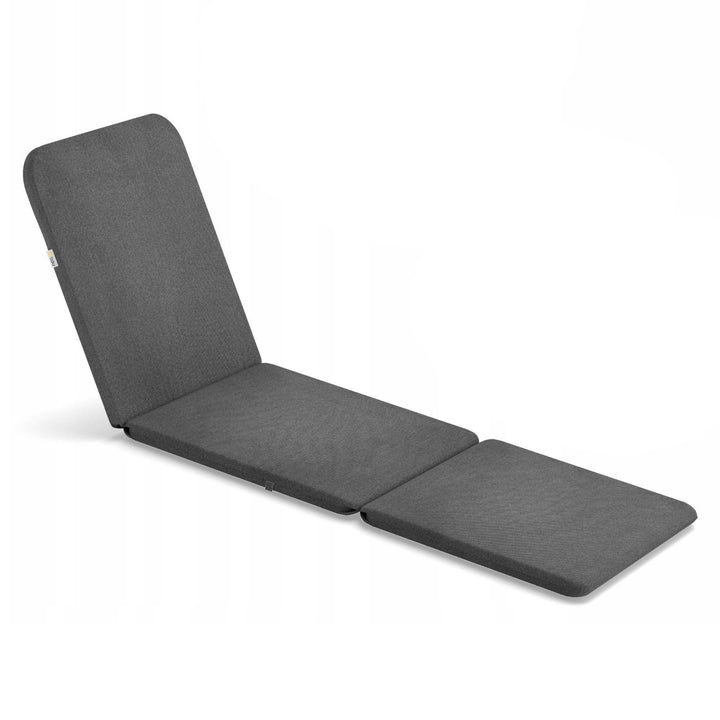 Cojín para tumbona Jaipur, color gris oscuro, tejido S-500, tamaño 190 x 60 cm, dos sistemas de fijación, impermeable, lavable en su totalidad, S-49