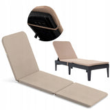 Cojín para tumbona Jaipur, color beige, tejido S-550 melange, tamaño 190 x 60 cm, dos sistemas de fijación, impermeable, lavable en su totalidad, melange S-21