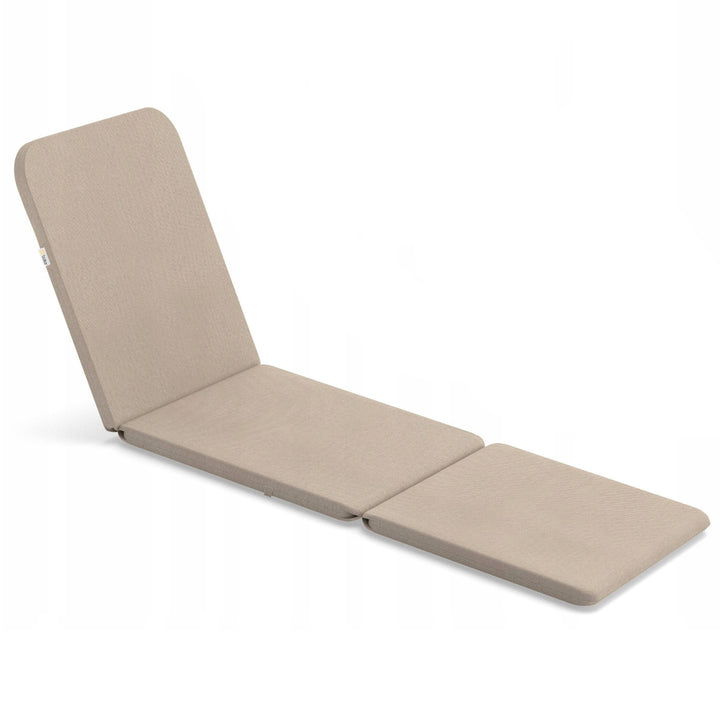 Cojín para tumbona Jaipur, color beige, tejido S-550 melange, tamaño 190 x 60 cm, dos sistemas de fijación, impermeable, lavable en su totalidad, melange S-21