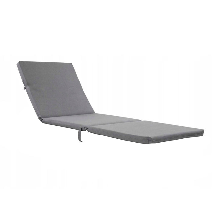 Cojín para tumbona Daytona, color gris, tejido S-550 Melange, tamaño 192 x 64 cm, sujeción con cinta elástica, impermeable, Melange S-23