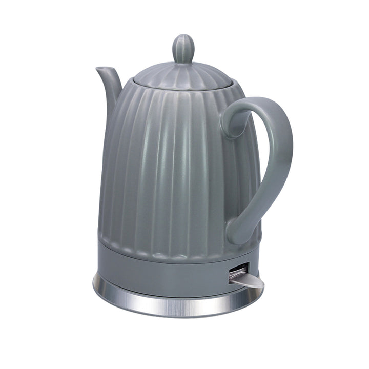 Hervidor eléctrico de cerámica Maestro, color gris, potencia de 1500 W, capacidad de 1,5 l, base giratoria, indicador de nivel de agua, cable de alimentación de 65 cm, MR-077