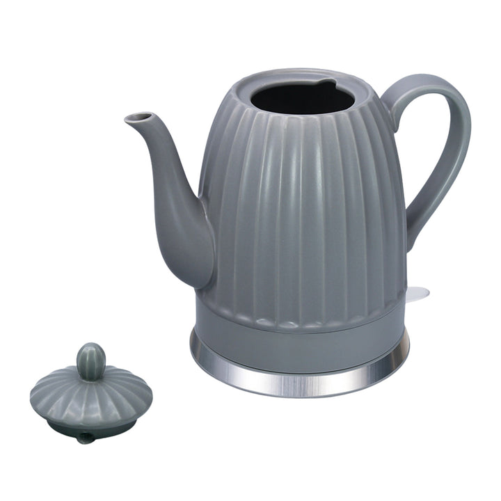 Hervidor eléctrico de cerámica Maestro, color gris, potencia de 1500 W, capacidad de 1,5 l, base giratoria, indicador de nivel de agua, cable de alimentación de 65 cm, MR-077