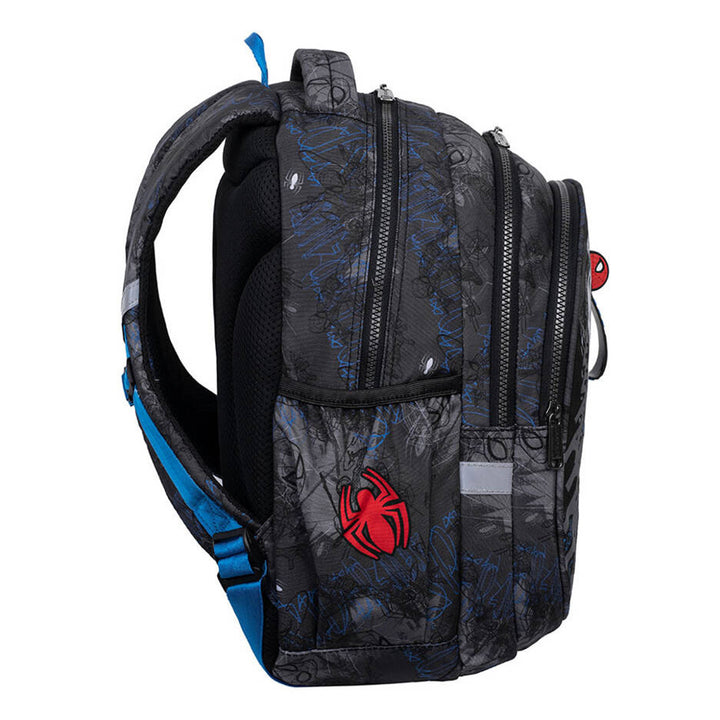 Mochila escolar Spiderman Coolpack, tamaño Jerry (15"), espalda contorneada, 3 compartimentos espaciosos, base reforzada, F029777