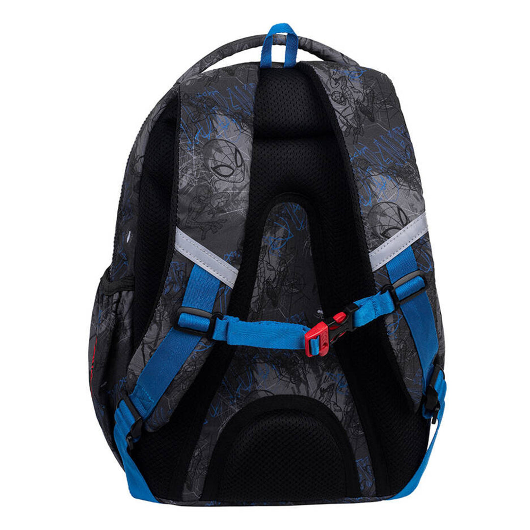 Mochila escolar Spiderman Coolpack, tamaño Jerry (15"), espalda contorneada, 3 compartimentos espaciosos, base reforzada, F029777