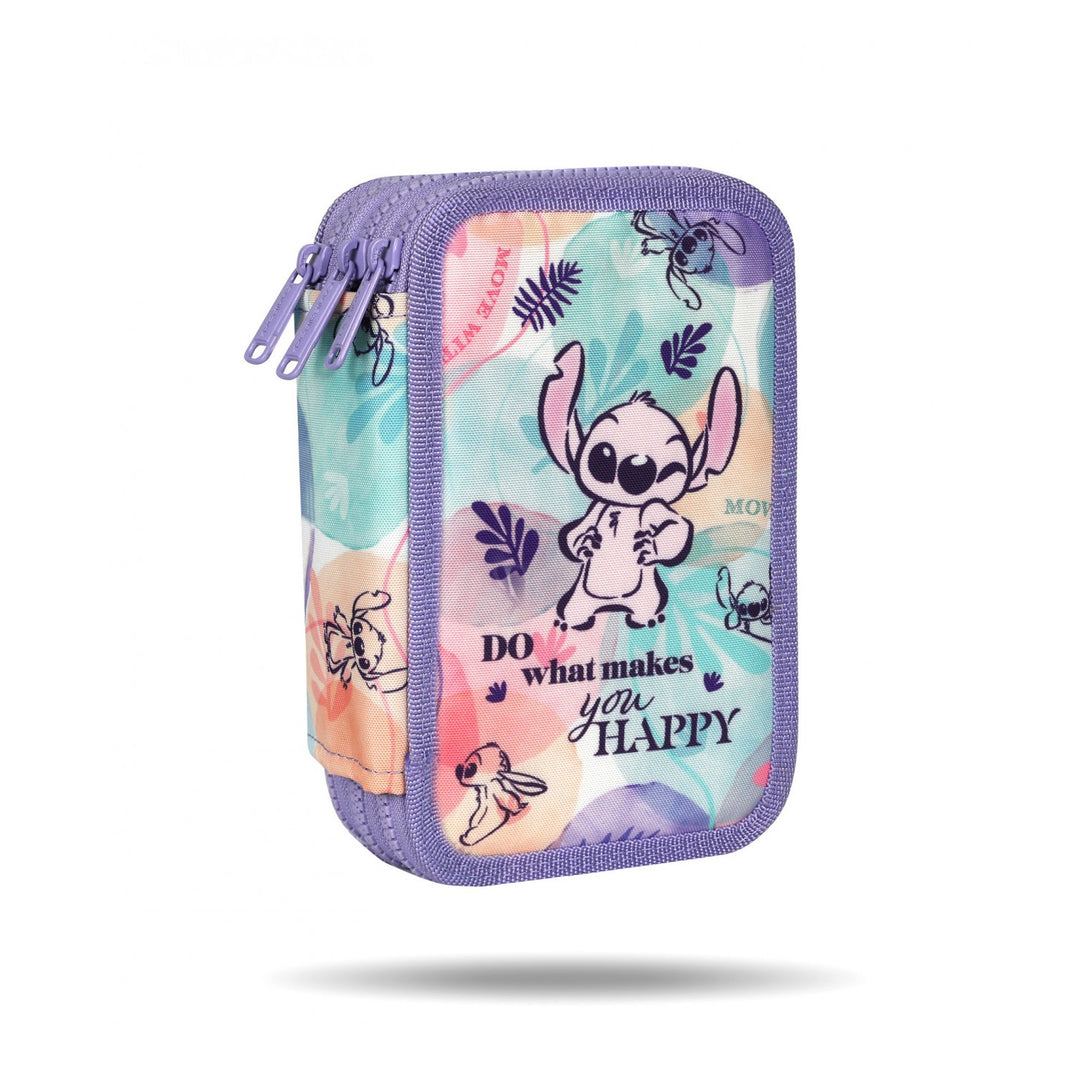Set escolar Stitch Coolpack, mochila Jerry de dos compartimentos (15"), estuche Jumper 3 y bolsa deportiva para zapatillas