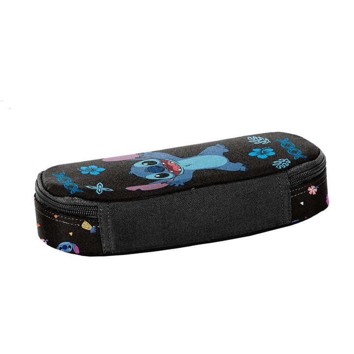 Set escolar Stitch Paso, mochila con tres compartimentos, compartimento para el portátil y base reforzada, estuche con gomas elásticas para el material escolar, bolsa para zapatos que se puede llevar a la espalda, DS26MM