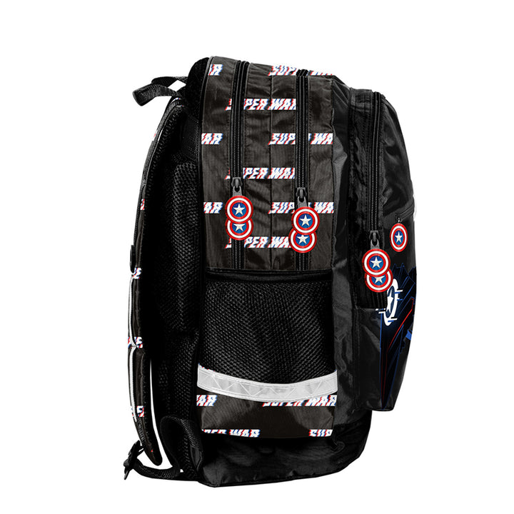 Set escolar Captain America Paso, mochila con dos compartimentos, elementos reflectantes y espalda reforzada, estuche sin material y con asas para los utensilios, bolsa para zapatos que se puede llevar a la espalda, AV26KK