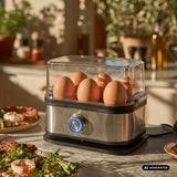 Cocedor de huevos automático GreenBlue, potencia de 200 W, capacidad para hasta 6 huevos, medidor, 220-240 V~, 50/60 Hz, GB359