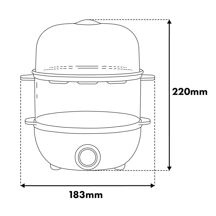 Huevera de 2 niveles para 14 huevos GreenBlue, potencia de 350 W, capacidad para 14 huevos, 220-240 V~, 50/60 Hz, GB358