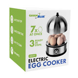 Hueveras de acero inoxidable GreenBlue, potencia de 200 W, capacidad para hasta 7 huevos, medidor, 220-240 V~, 50/60 Hz, GB357