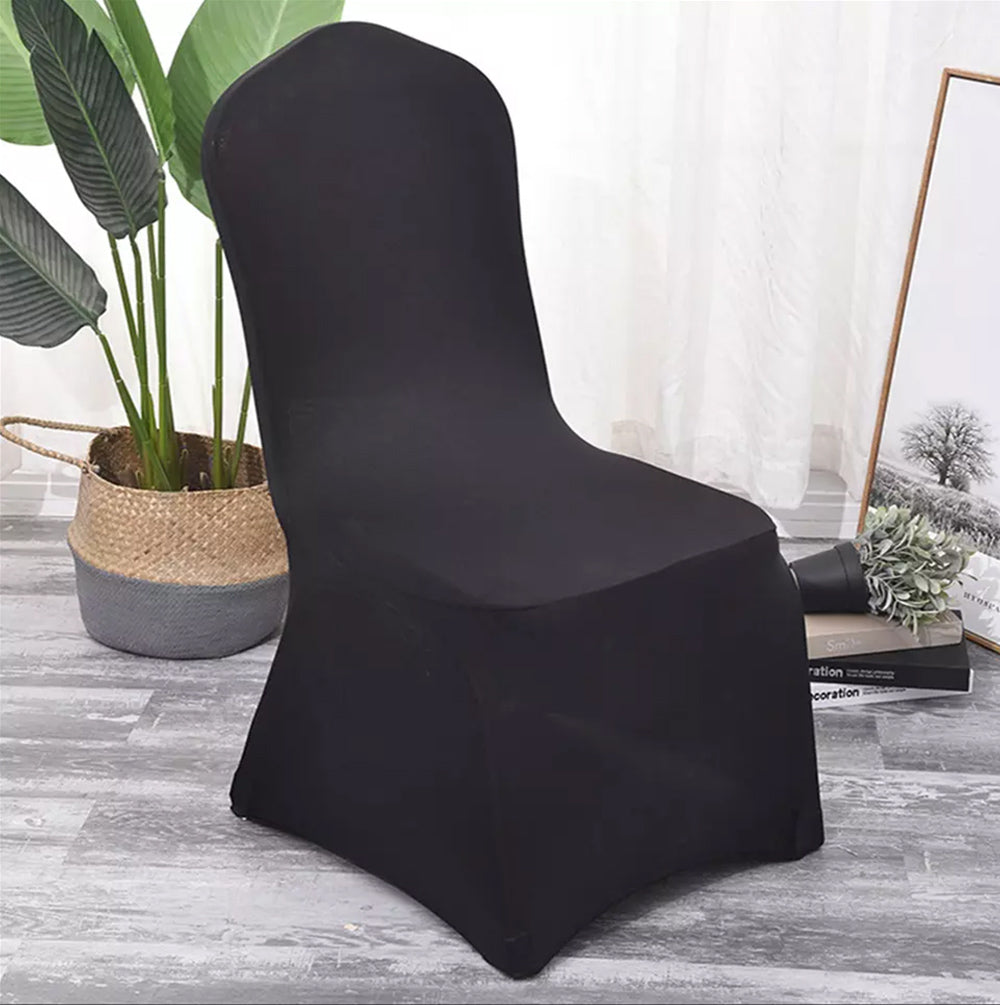 Funda para silla de catering negra GreenBlue, 88 x 50 x 45 cm, spandex, GB373, 4 unidades
