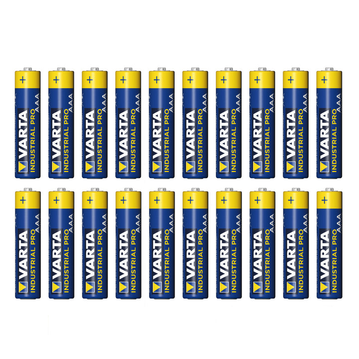 20 pilas alcalinas R-03 LR03 AAA Varta Industrial 4003