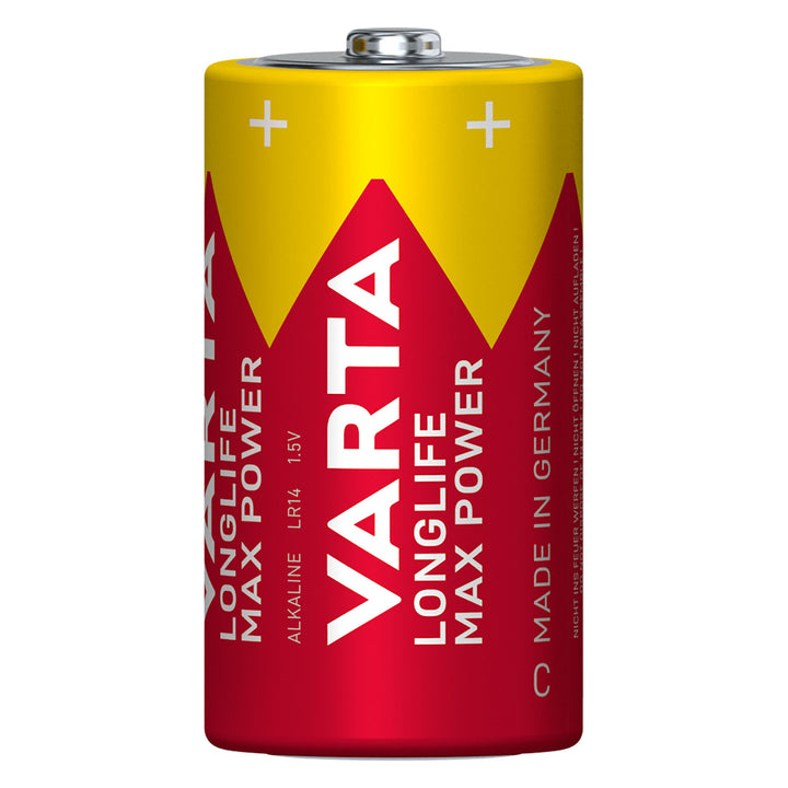 4 pilas R-14 R14 C de 1,5 V alcalinas Varta Longlife Max Power
