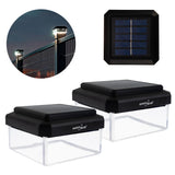 Lámpara LED solar para poste GreenBlue, 80 x 80 mm, cubierta en forma de sobre, 3200 K, GB127 WW, 2 unidades