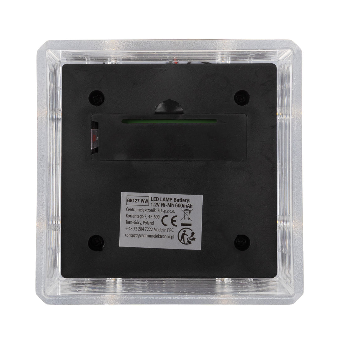 Lámpara LED solar para poste GreenBlue, 80 x 80 mm, cubierta en forma de sobre, 3200 K, GB127 WW, 4 unidades