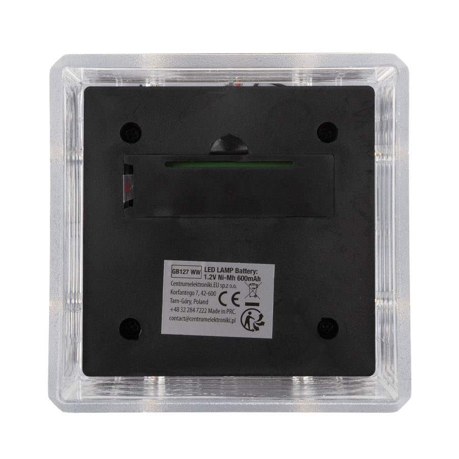 Lámpara LED solar para poste GreenBlue, 100 x 100 mm, cubierta en forma de sobre, 3200 K, GB128 WW, 2 unidades