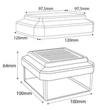 Lámpara LED solar para poste GreenBlue, 100 x 100 mm, cubierta en forma de sobre, 3200 K, GB128 WW, 2 unidades