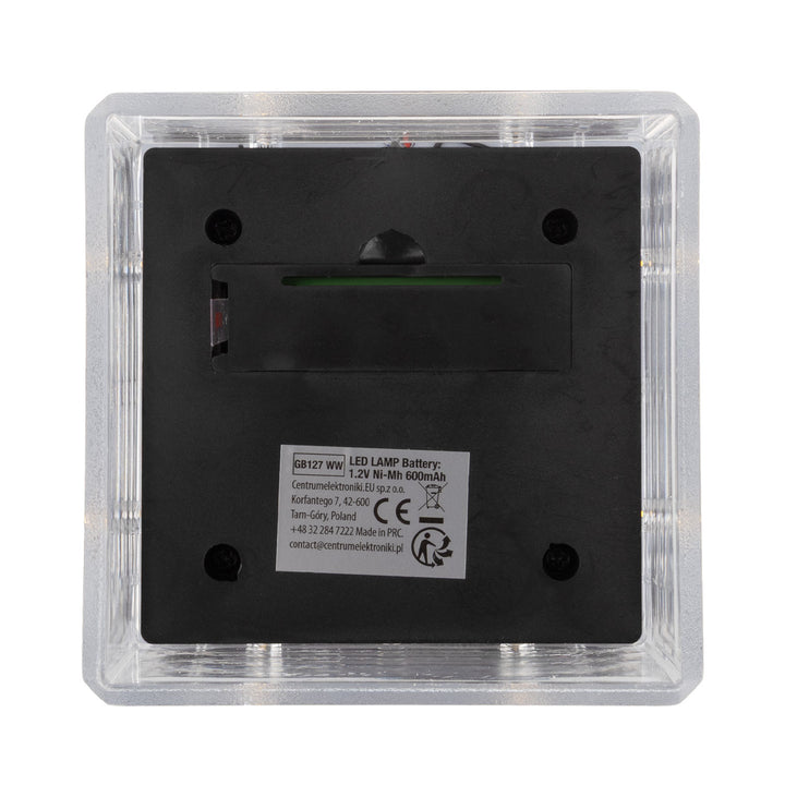 Lámpara LED solar para poste GreenBlue, 100 x 100 mm, cubierta en forma de sobre, 3200 K, GB128 WW, 4 unidades