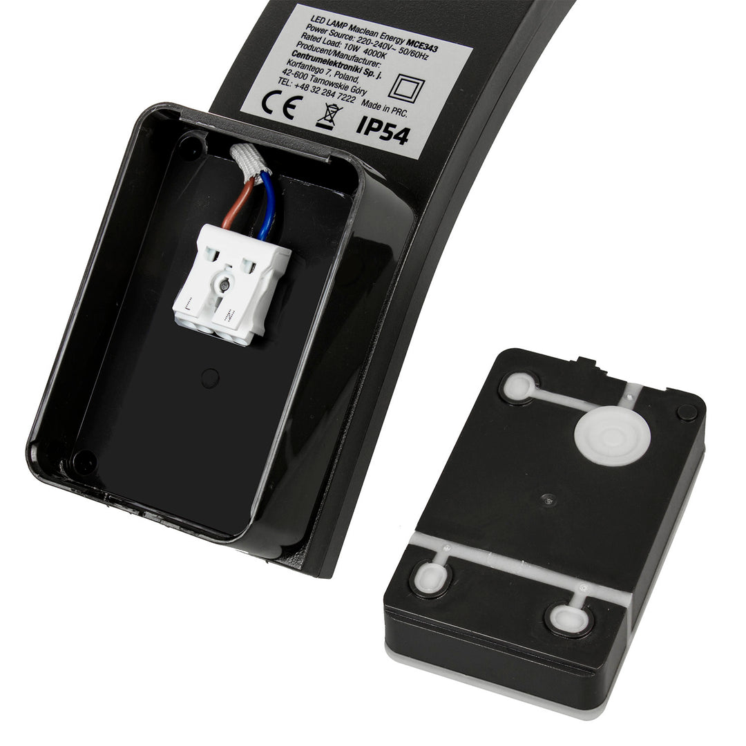 Lámpara LED para fachada Maclean, 800 lm, IP54, 10 W, luz blanca natural (4000 K), color negro, MCE343 B, 2 unidades