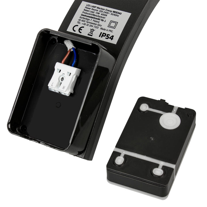 Lámpara LED para fachada Maclean, 800 lm, IP54, 10 W, luz blanca natural (4000 K), color negro, MCE343 B, 2 unidades