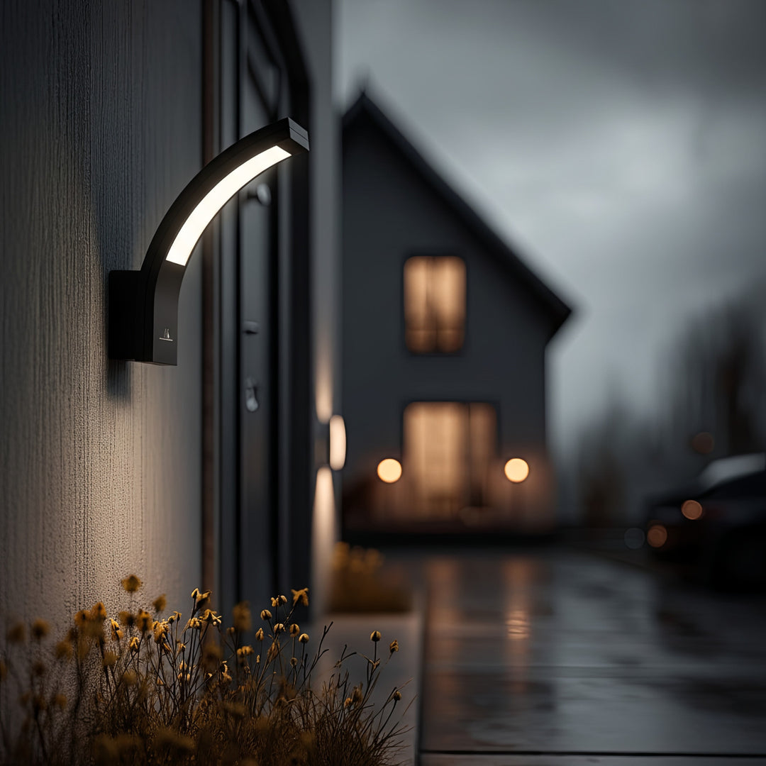 Lámpara LED para fachada Maclean, 800 lm, IP54, 10 W, luz blanca natural (4000 K), color negro, MCE343 B, 2 unidades