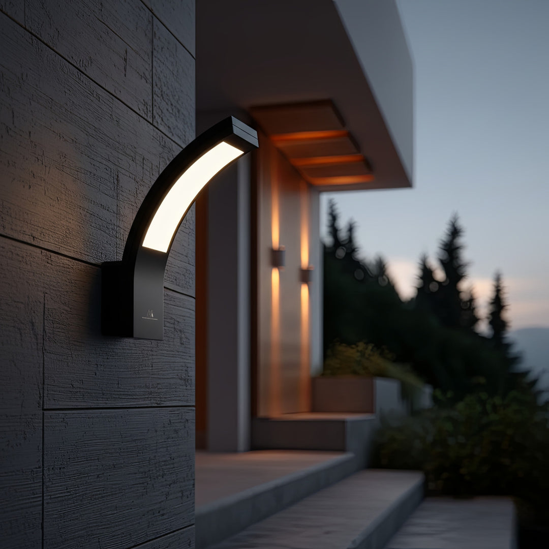 Lámpara LED para fachada Maclean, 800 lm, IP54, 10 W, luz blanca natural (4000 K), color negro, MCE343 B, 2 unidades