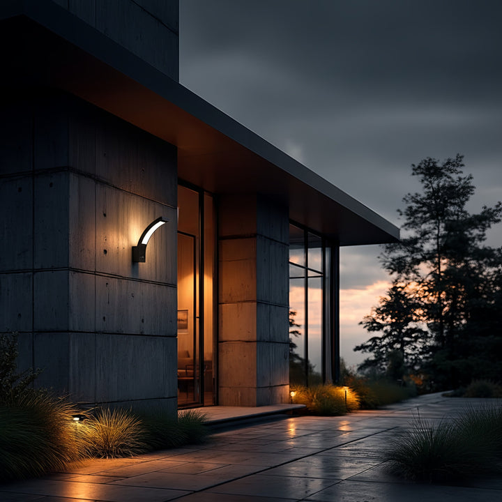 Lámpara LED para fachada Maclean, 800 lm, IP54, 10 W, luz blanca natural (4000 K), color negro, MCE343 B, 2 unidades