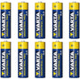 10 pilas R-06 LR6 AA de 1,5 V alcalinas Varta Industrial 4006