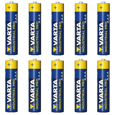 10 pilas alcalinas R-03 LR03 AAA de Varta Industrial 4003