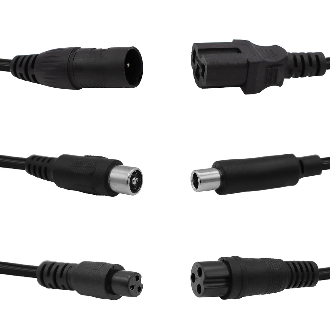 Cargador universal / Fuente de alimentación Maclean Energy, para patinetes, 42 V CC, 2 A, máx. 85 W, carga rápida, 6 enchufes, MCE667