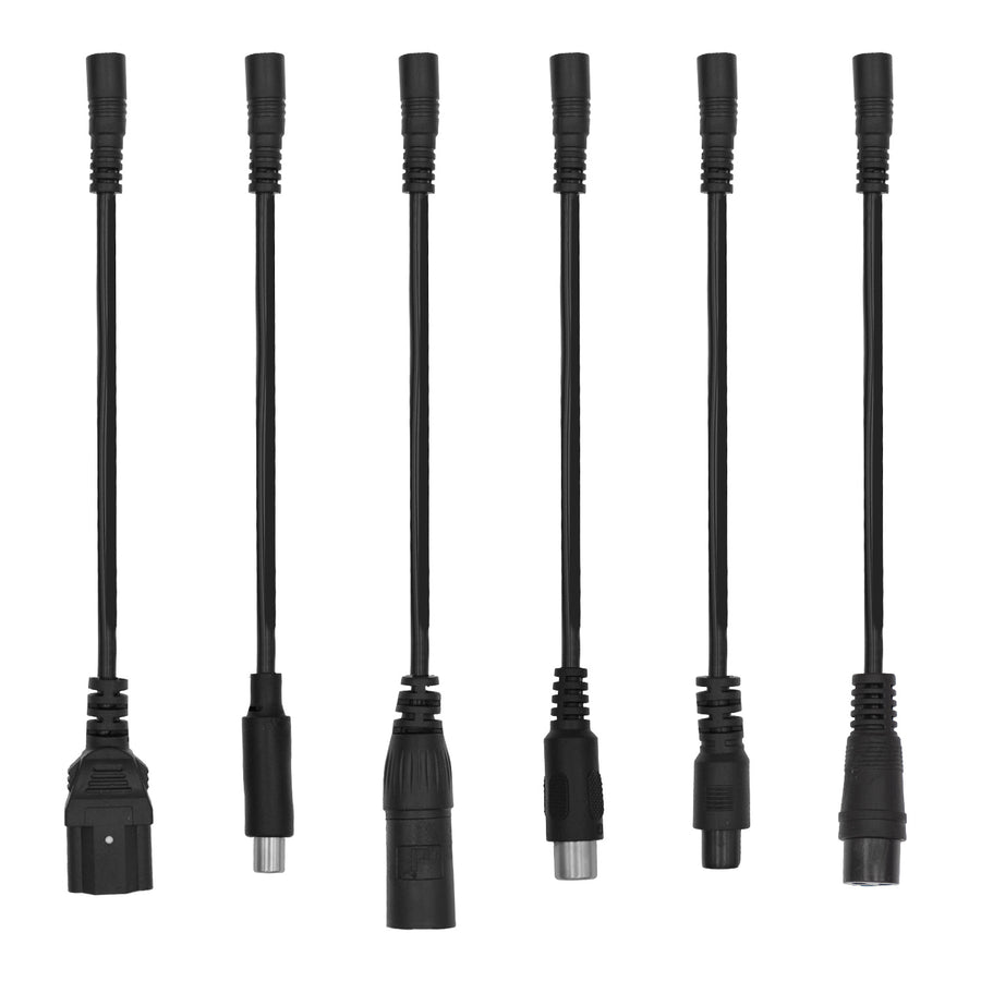 Cargador universal / Fuente de alimentación Maclean Energy, para patinetes, 54,6 V CC, 2 A, máx. 110 W, carga rápida, 6 enchufes, MCE665