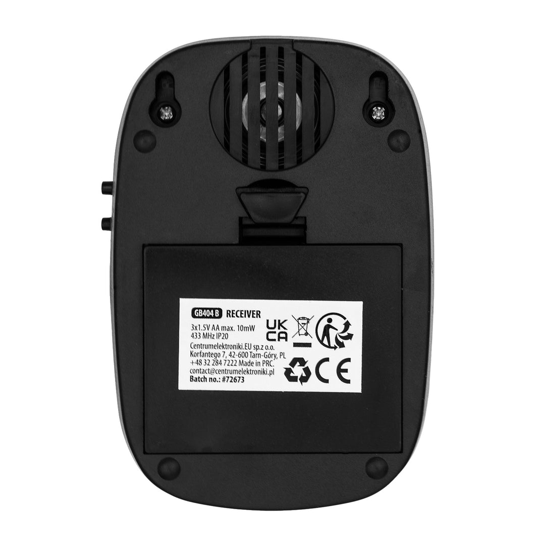 Timbre inalámbrico GreenBlue, 38 melodías, 90 dB, negro, alcance de hasta 200 m, GB404 B