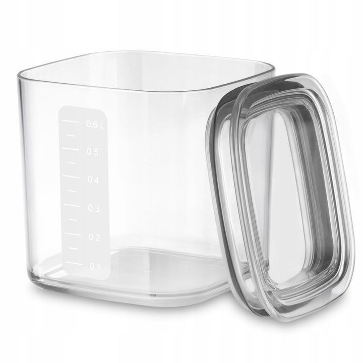Recipientes de cocina Practic, para productos a granel, capacidad de 0,6 l, 0,9 l y 1,5 l, con tapas con junta de estanqueidad,