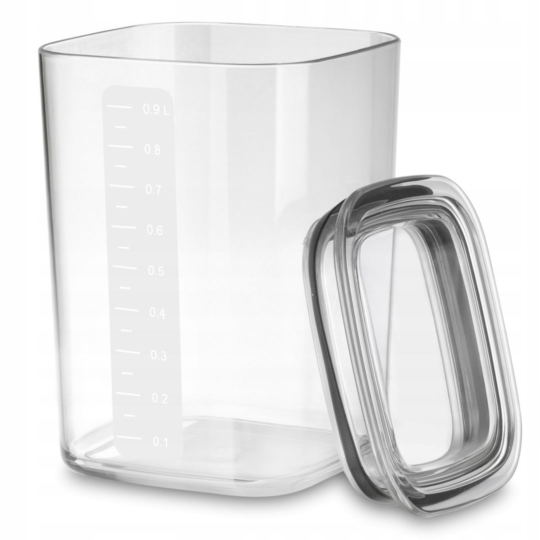 Recipientes de cocina Practic, para productos a granel, capacidad de 0,6 l, 0,9 l y 1,5 l, con tapas con junta de estanqueidad,