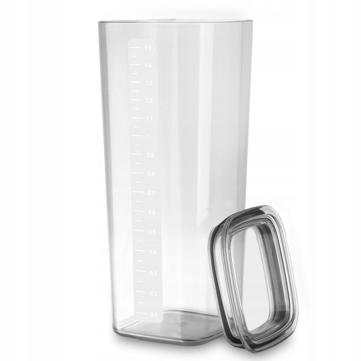 Recipientes de cocina Practic, para productos a granel, capacidad de 0,6 l, 0,9 l y 1,5 l, con tapas con junta de estanqueidad,