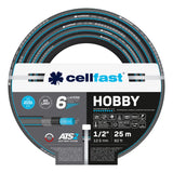 Carro para manguera Cellfast Aluplus de 1/2" y 60 m + manguera de jardín Cellfast Hobby ATS2 de 1/2" y 25 m