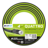 Carro para manguera Cellfast Aluplus de 1/2" y 60 m + manguera de jardín Cellfast Quattro de 1/2" y 15 m + juego con aspersor recto Cellfast Basic de 1/2"