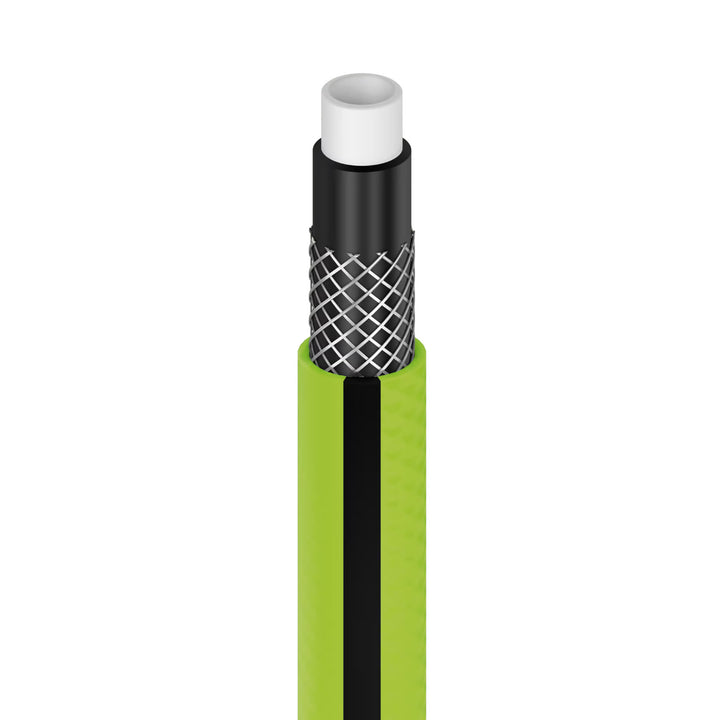 Manguera de jardín Cellfast Quattro de 1/2" y 25 m + soporte para manguera Cellfast gris + juego con aspersor recto Cellfast Basic de 1/2"
