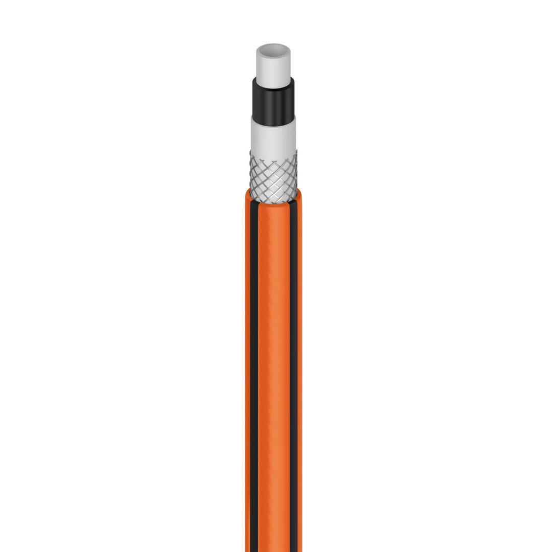 Manguera de jardín Cellfast, PROFESSIONAL 1/2" 20 m + soporte para manguera Cellfast gris +  set con aspersor recto Cellfast Basic 1/2"