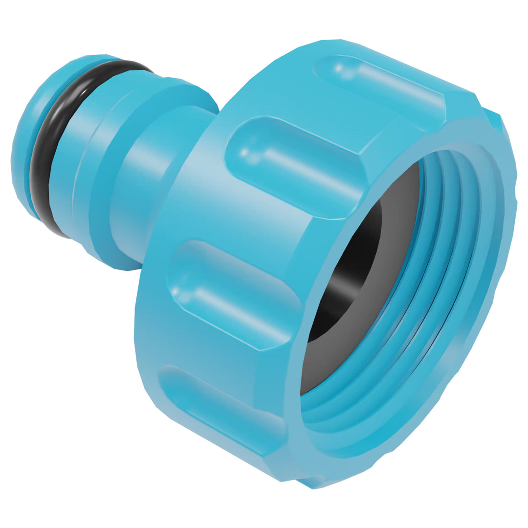 Manguera de jardín Cellfast Economic de 1/2" y 30 m + soporte, racor con rosca interior de 3/4", racor rápido de paso y de cierre de 1/2" + aspersor recto Cellfast Economic