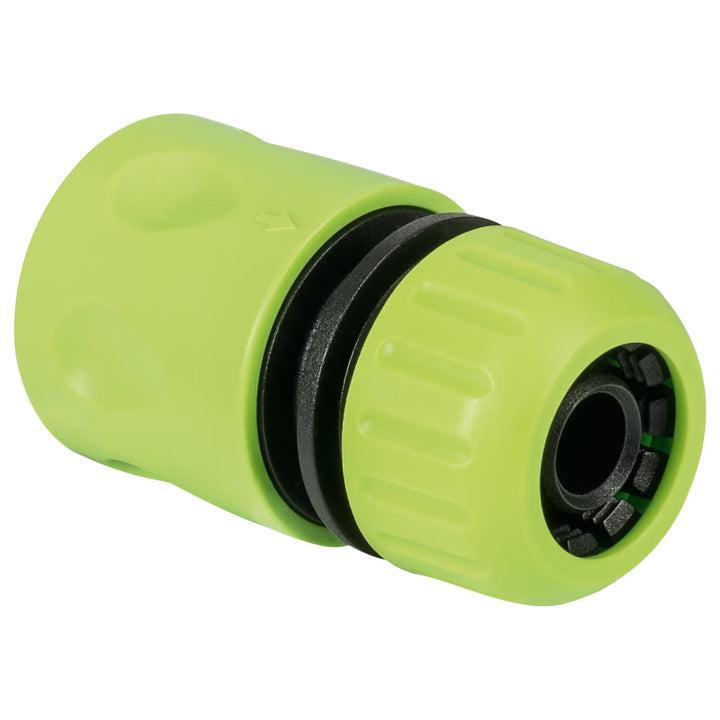 Manguera de jardín Cellfast Economic de 1/2" y 30 m + soporte, racor con rosca interior de 3/4", racor rápido de paso y de cierre de 1/2" + aspersor recto Cellfast Economic