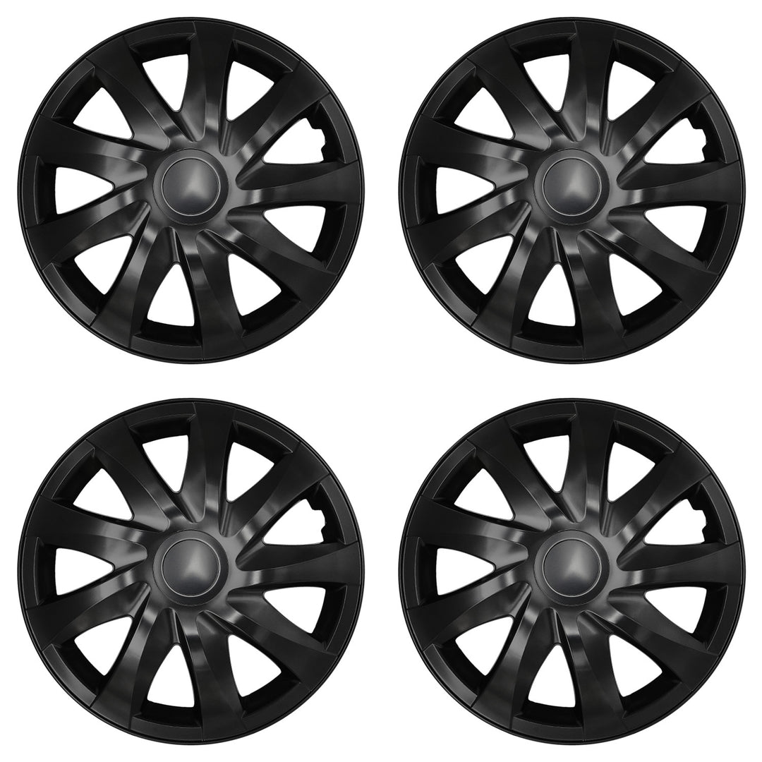 Tapas universales de 15'' NRM DRACO negro mate, 4 unidades